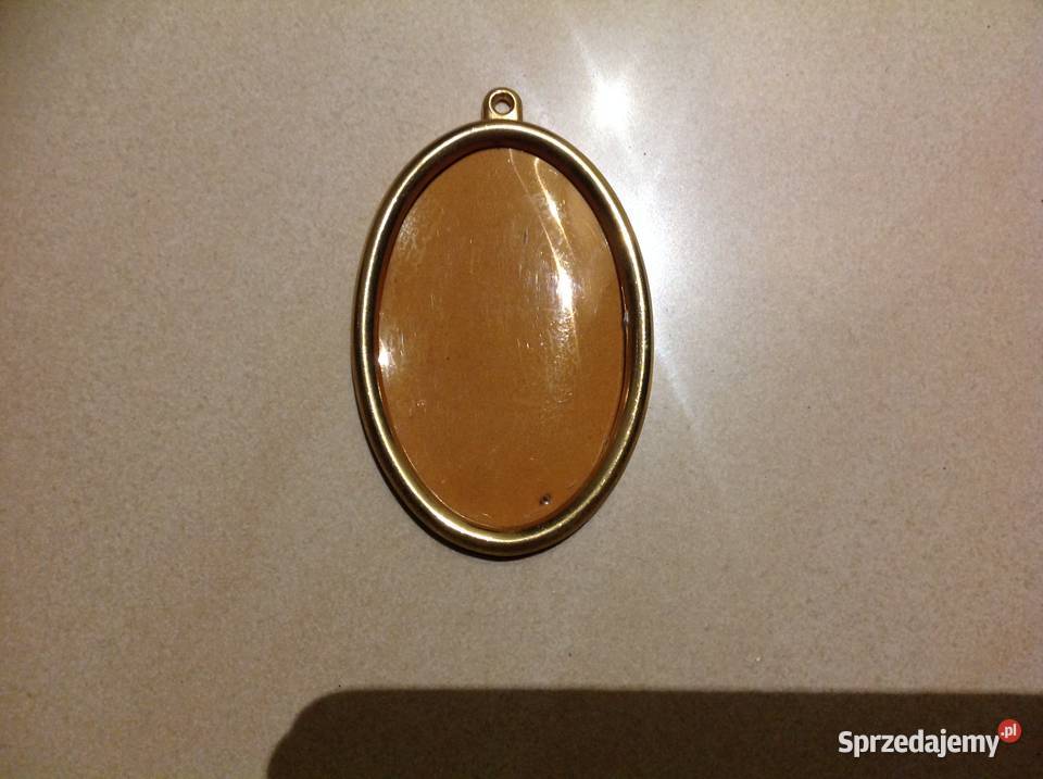 Stara Owalna Ramka Złota Mosiężna na Zdjęcie do Pozostałe Nowa Sól sprzedam
