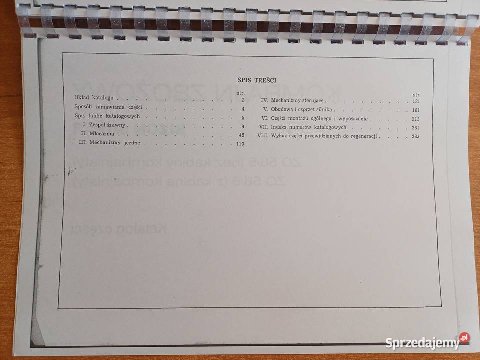 Katalog części do kombajnu BIZON Z0565 Z0566 kujawsko-pomorskie Lubień Kujawski
