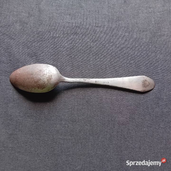 Platerowana secesyjna łyżeczka Alpacca Silber Koźminek