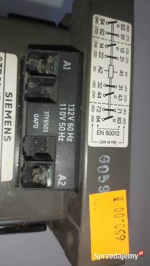 Stycznik 3TB50 SIEMENS 110V 50Hz mazowieckie Wyszków