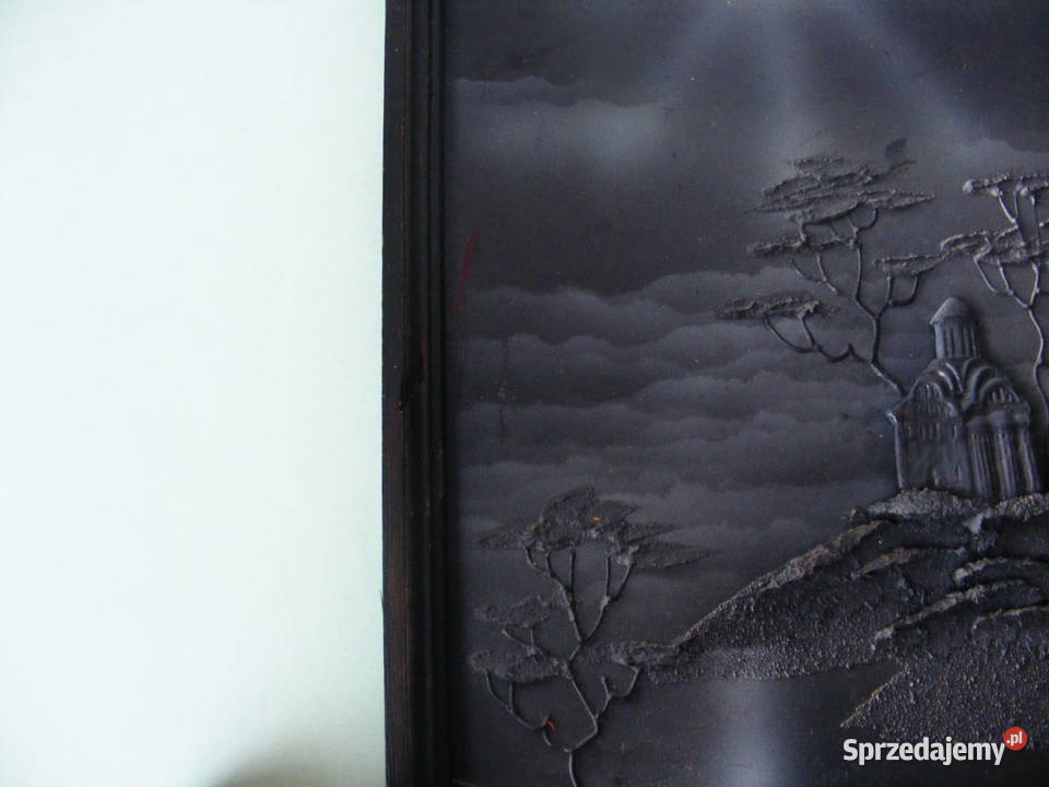 Obraz z nakładaną fakturą Wieża Zamek Oborniki Śląskie