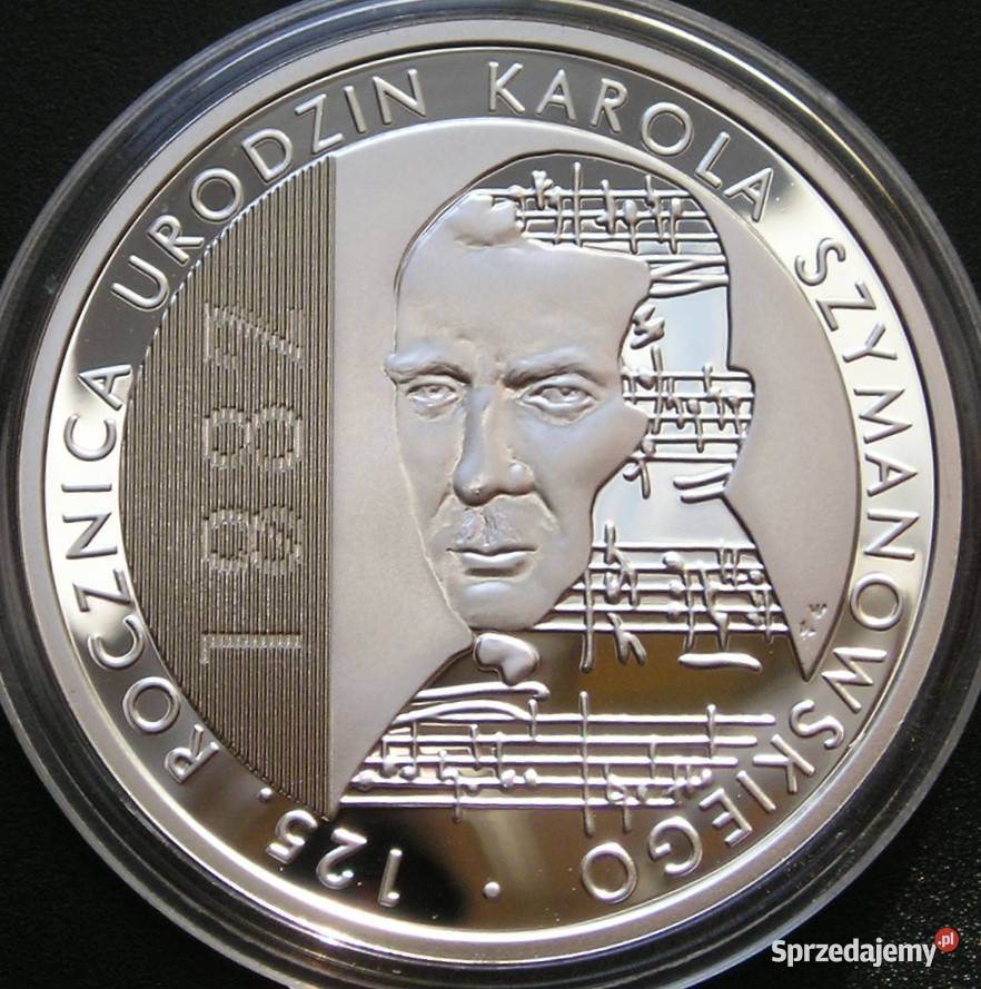 Polska 10 złotych 2007 SREBRO Karol Szymanowski łódzkie Łódź