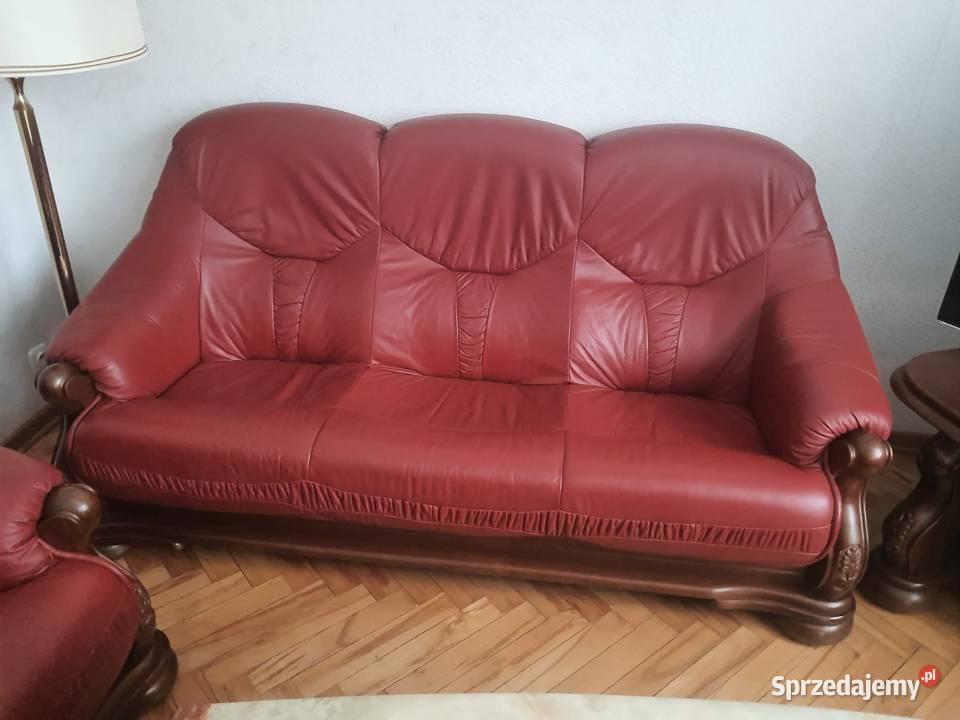 Sprzedam komplet wypoczynkowy skórzany Pozostałe Warszawa sprzedam