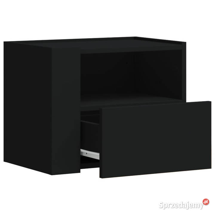 Wisząca szafka nocna czarna 45x30x35 WM848313 Warszawa