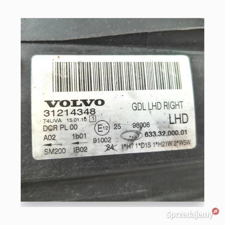 PRZEDNIA LAMPA PRAWA Volvo V70 III XC70 II prawy osobowe lubelskie Chełm