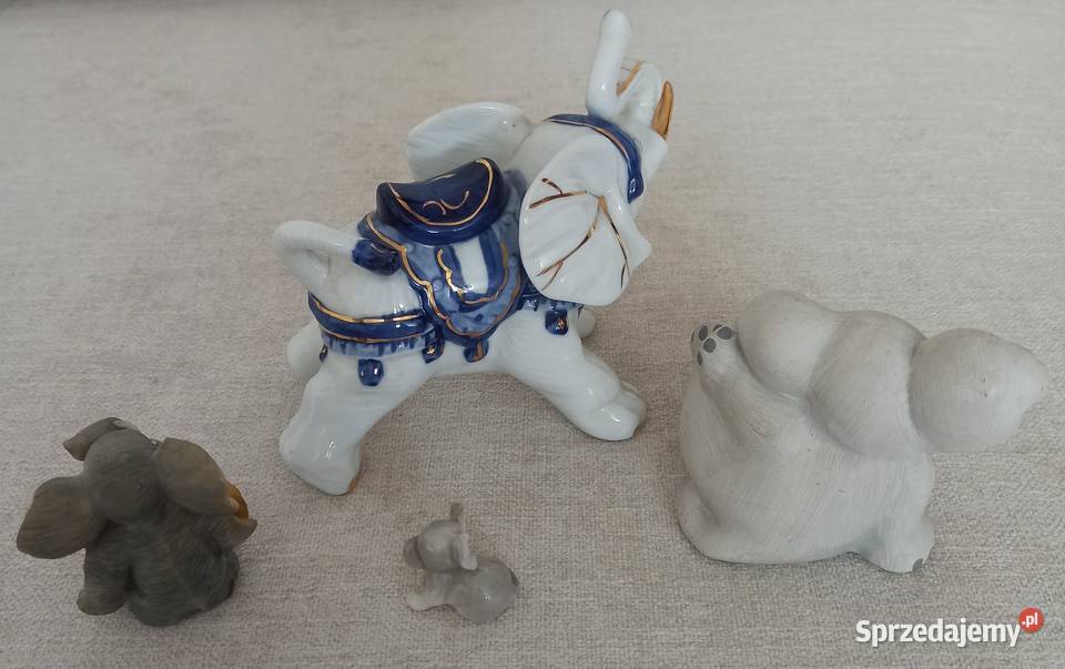 kolekcja figurek Słoni cztery sztuki Radzyń Podlaski