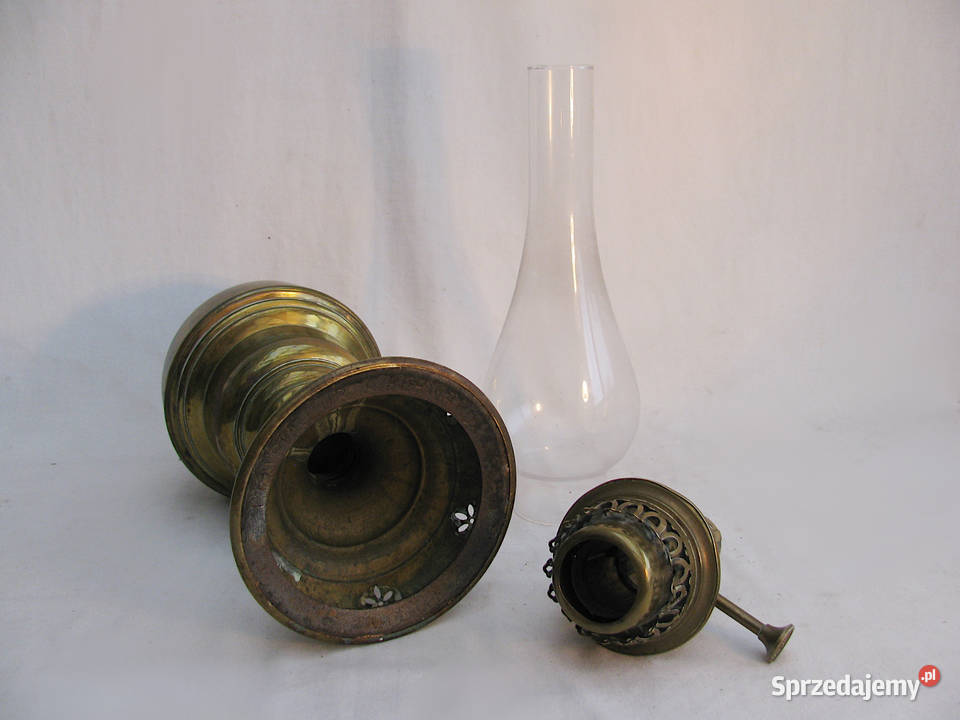 Lampka Lampa naftowa mosiądz Szczecinek