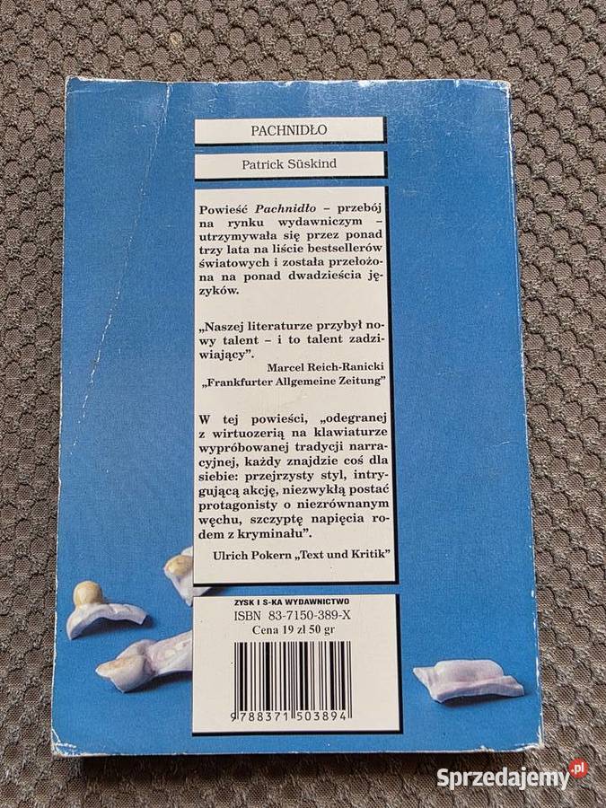 Pachnidło Patrick Sskind ISBN 837150389X Kraków
