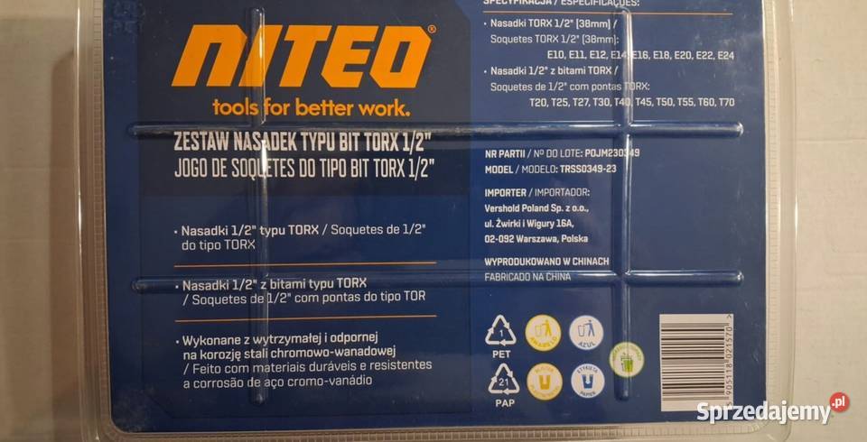Zestaw nasadek kluczy wpustowych TORX 12 19 Narzędzia ręczne Kędzierzyn-Koźle