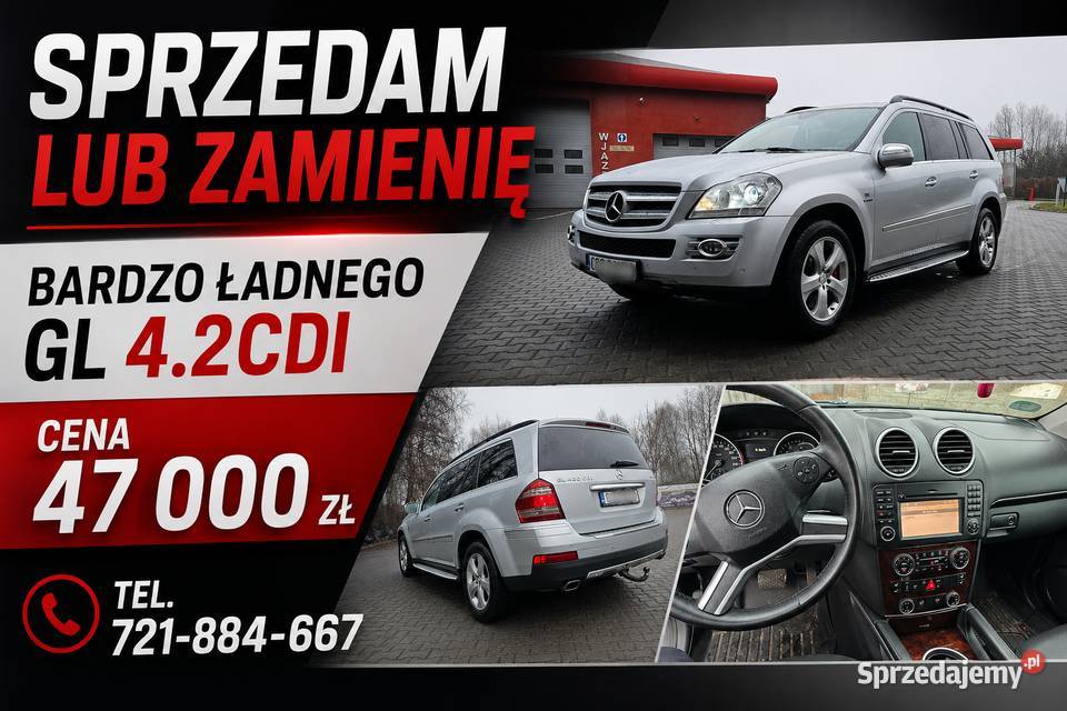 Mercedes gl 42cdi 2010r nieuszkodzony Emilia