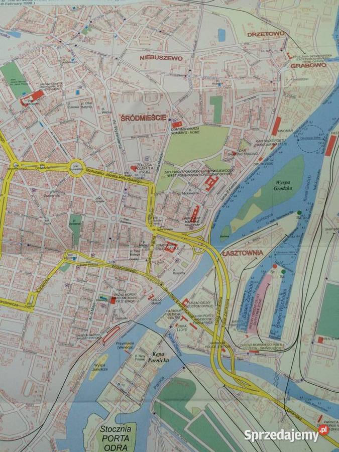 2538 Polish Ports Szczecin Mapa Antykwariat