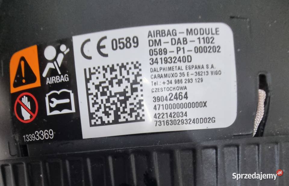 OPEL ASTRA K V PODUSZKA AIRBAG KIEROWCY VAUXHALL