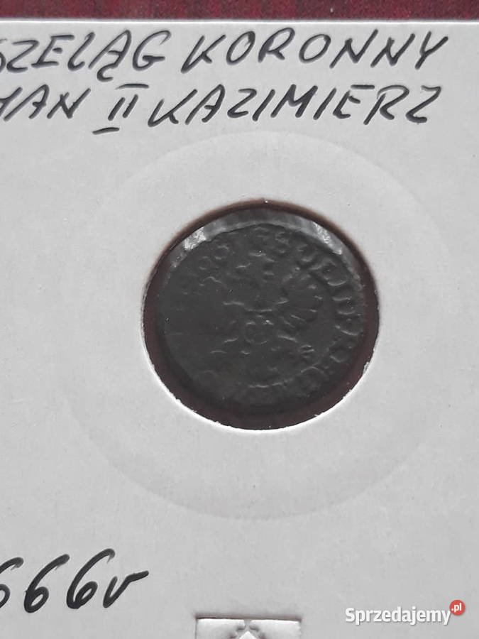Szeląg Koronny 1666 r Jan II Kazimierz J Konin
