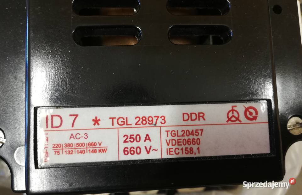 Stycznik ID7 ID 7 250A DDR nieużywany Dąbrowa Górnicza