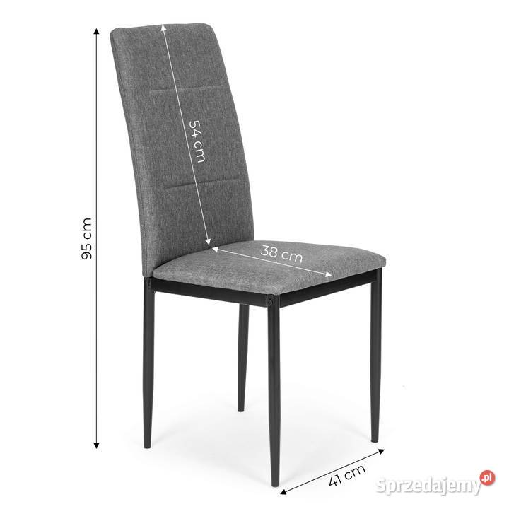 Komplet 4 krzeseł do jadalni i salonu szary