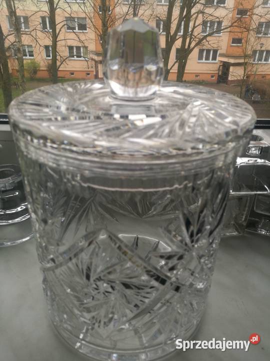 Duża bomboniera pojemnik kryształ prl Choszczno