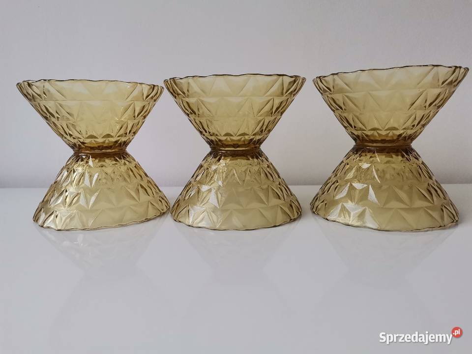 Stare nieużywane miseczki kompotierki 6 Trójkąty Antyki, Sztuka, Kolekcje śląskie Katowice