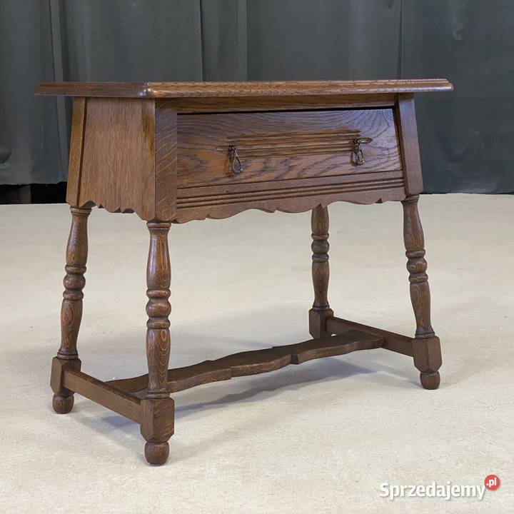 Stylowa debowa szafka komoda z szufladą Budno