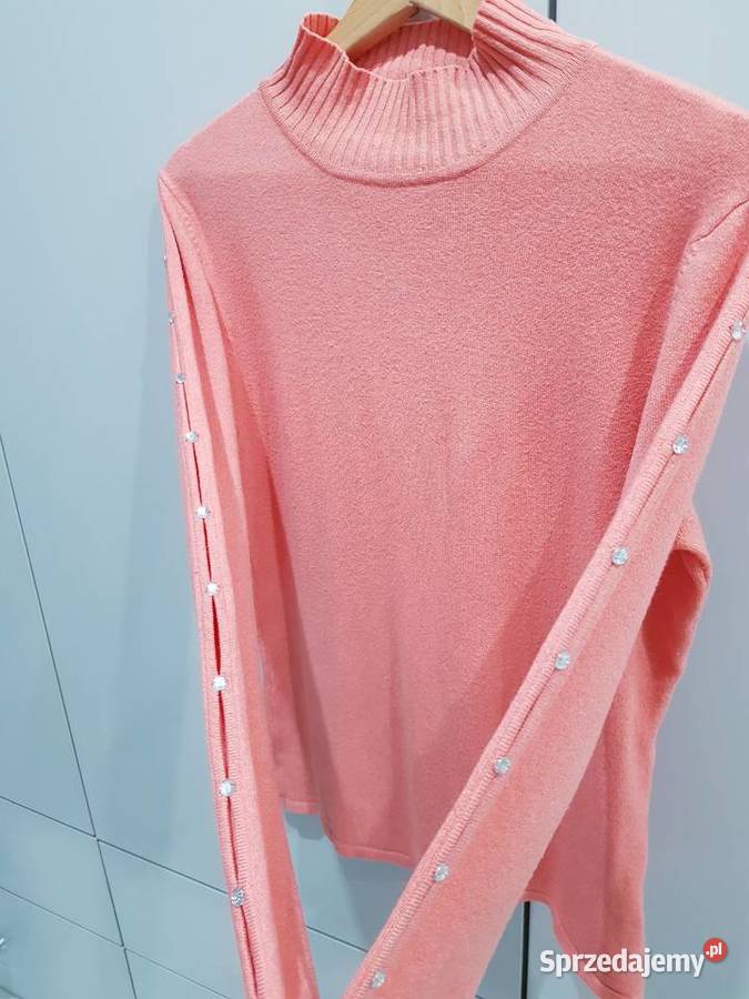 Damski dzianinowy sweter z kryształkami Rozmiar 42(XL) Dąbrowa Górnicza