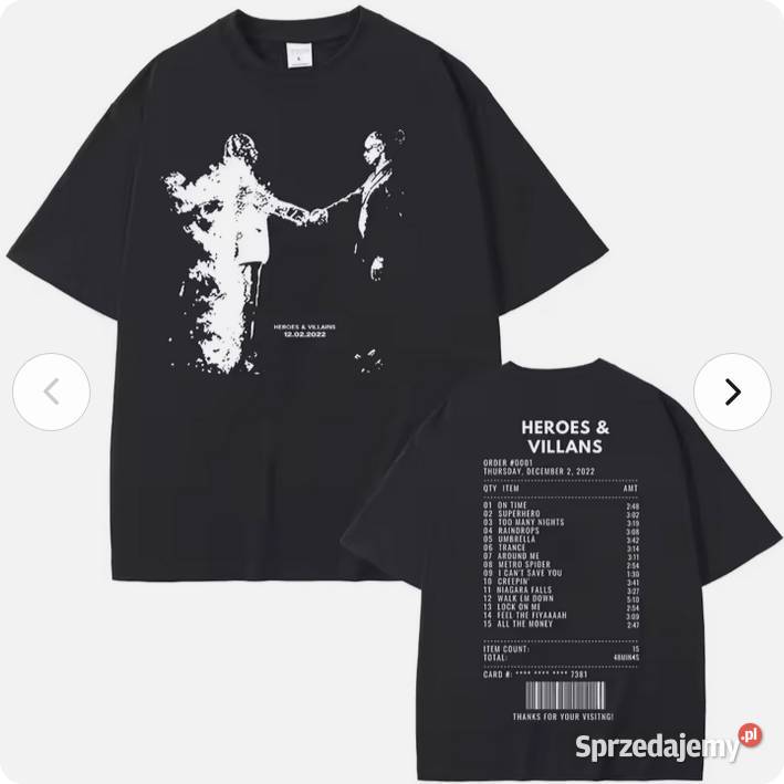 Metro Boomin Heroes and Villains koszulka tshirt Gdańsk sprzedam