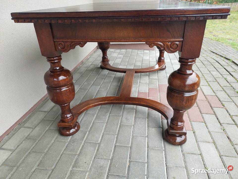 Stary stół solidny rozsuwany 91x140255 renowacji sprzedam