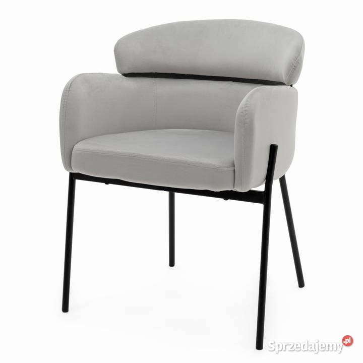 Krzesło Tapicerowane Bolzano Jasnoszare Wysyłka Tarchały Małe
