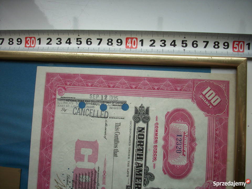 RarytasOryginalne Akcje z 1935 rokuWall