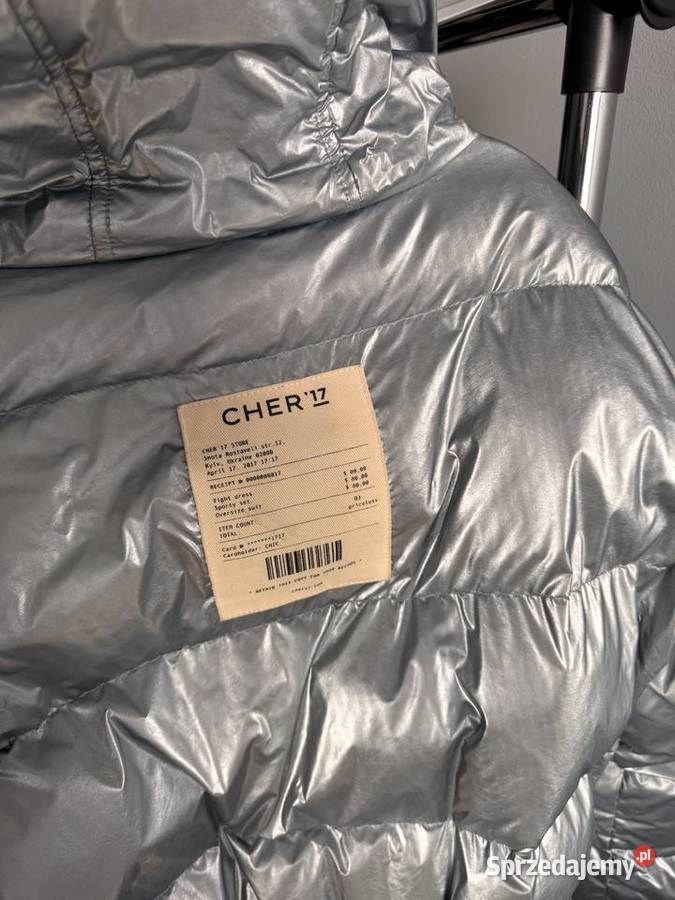 Zimowa kurtka srebrna puchowa Cher17 Warszawa
