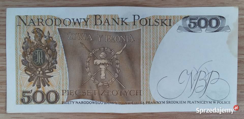 Banknot 500 z PRLu z Tadeuszem Kościuszko Numizmatyka Gliwice