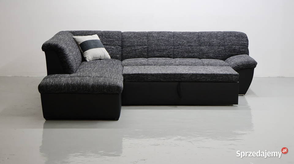 TPD Narożnik z funkcją spania czarny kolor wielkopolskie Poznań