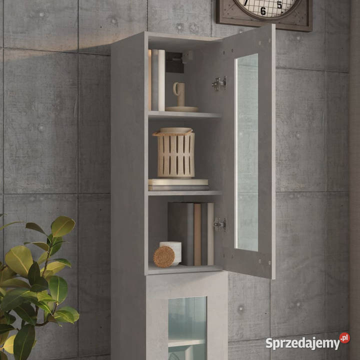 Szafka wisząca szarość betonu 345x34x90 WM812460