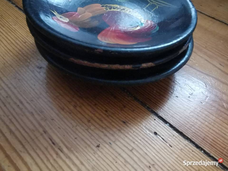 Łyżki i talerzyki drewniane z czasów PRL Pozostałe pomorskie Lębork
