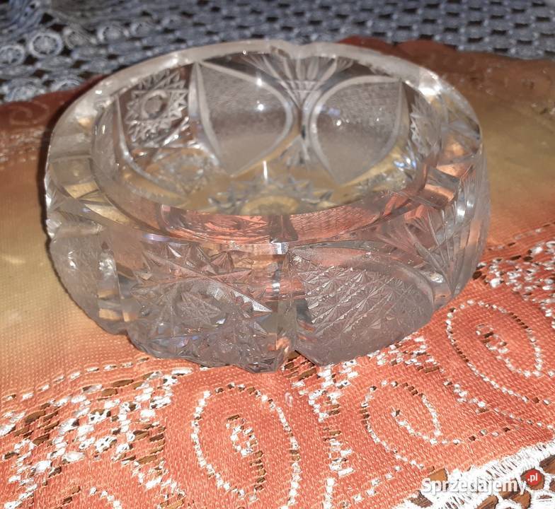 Duża popielnica kryształ Pięknie zdobiona Sosnowiec sprzedam