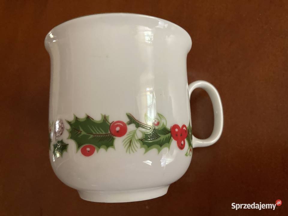 Komplet do kawy idealny na Boże narodzenie biały Dęblin