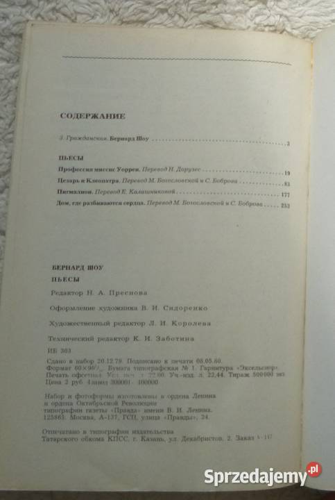 Dramaty George Bernard Show rosyjsku mazowieckie