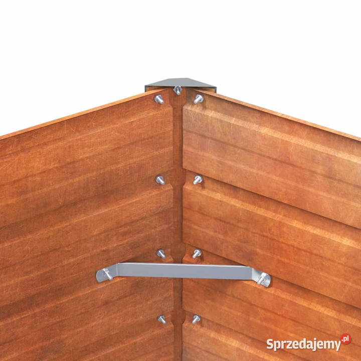 Podwyższona donica rdzawa 100x40x45 stal Warszawa