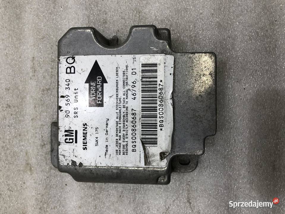 MODUŁ AIRBAG OPEL VECTRA B 90569340 9602