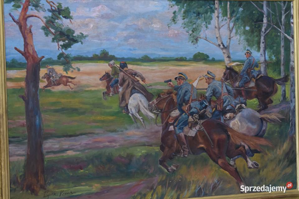 Wojciech Kossak Pogoń Wojska Polskiego Kraków sprzedam
