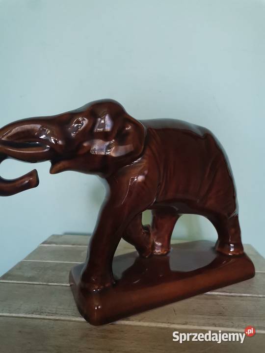 Duży słoń ceramiczny Figurki i rzeźby małopolskie