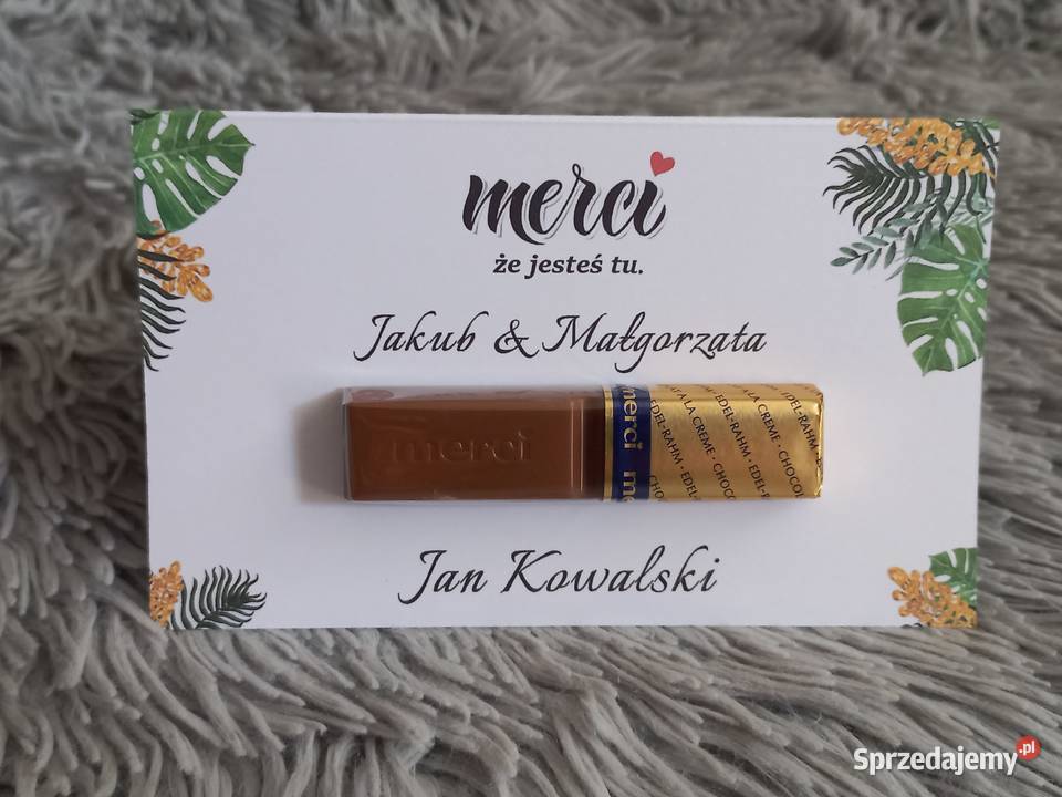 Winietki Merci Śluby, wesela, przyjęcia