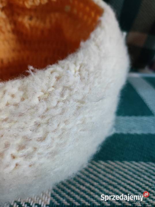 dwustronna ciepła czapka toczek beret nakrycie Inny materiał Kielce