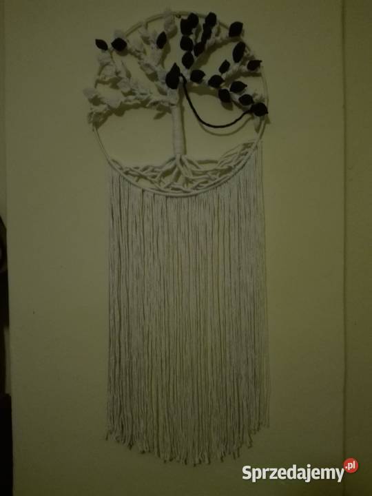Drzewko szczęścia ozdoba na ścianę makrama Pęczniew