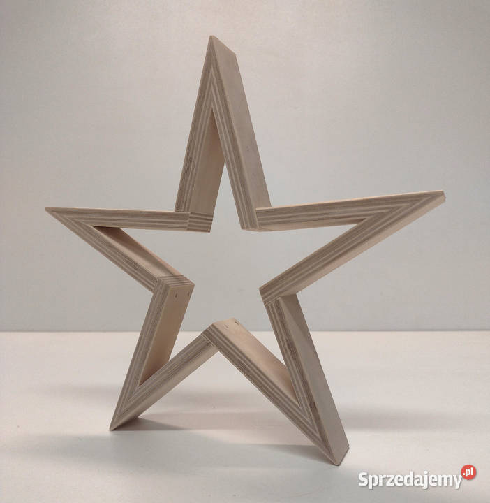Drewniana Gwiazda Boże Narodzenie Dekoracja Baza Wyposażenie wnętrz śląskie Bytom
