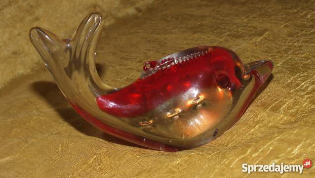 Śliczny komplet ze szkła lanego ślimaczek delfin kujawsko-pomorskie Inowrocław sprzedam