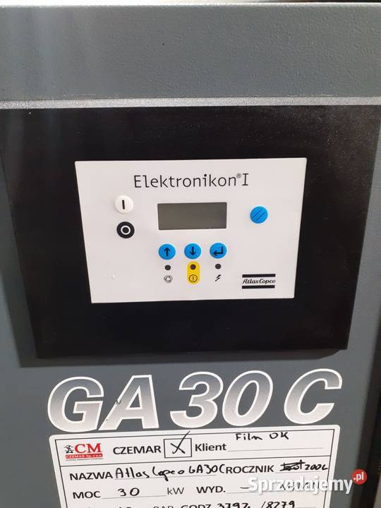 Sprężarka śrubowa ATLAS COPCO GA30C 30kW 426m Wilków