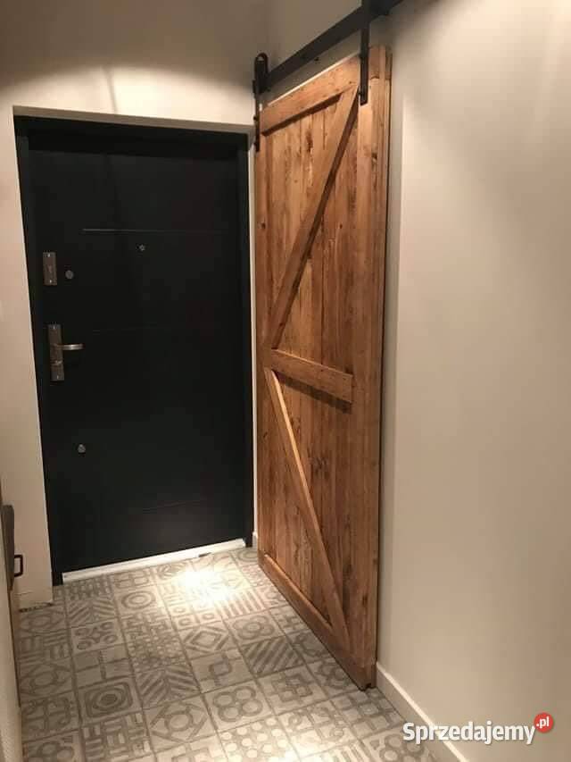 Drzwi przesuwne drewniane rustykalne Barn Door 90cm Gliwice sprzedam
