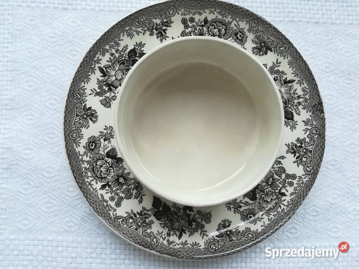 kwiatowy wzór maselniczka angielska porcelana Gdańsk
