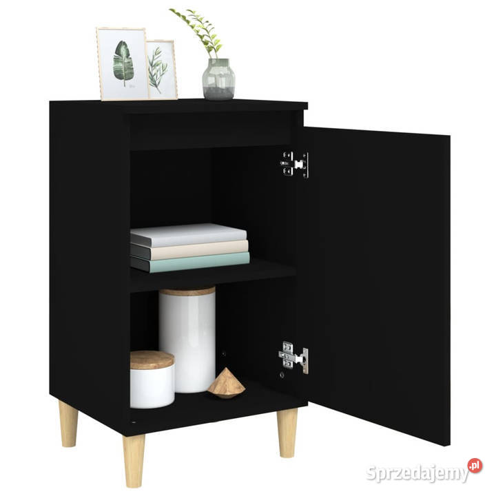 Szafka nocna czarna 40x35x70 materiał Nocne