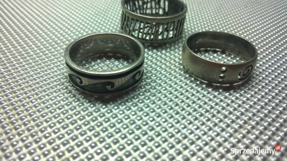 pierścionki obrączki 3 SREBRO 925