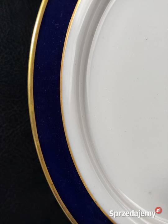 Talerzyk Porcelanowy Eschenbach Echy Kobalt łódzkie